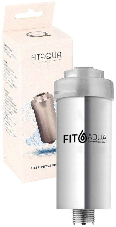 Filtr do wody prysznicowy Fit Aqua Amii AWF-SWR-P-M srebrny