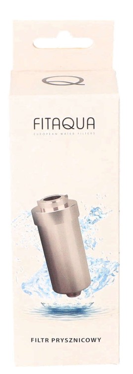 Filtr do wody prysznicowy Fit Aqua Amii AWF-SWR-P-M srebrny opakowanie widok 1
