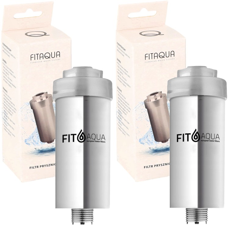 Filtr do wody prysznicowy Fit Aqua Amii AWF-SWR-P-M srebrny x2