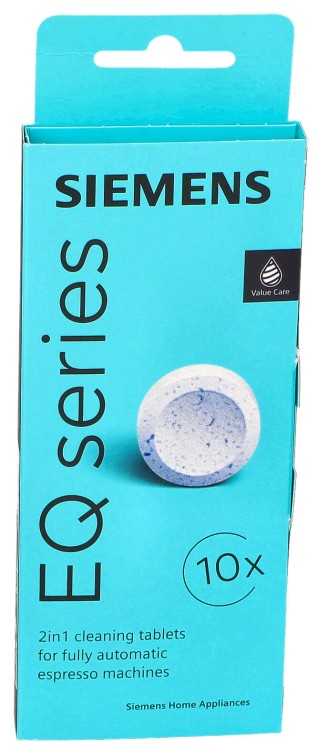 Tabletki czyszczące do ekspresu Siemens Bosch TZ80001N 2in1 opakowanie widok 1