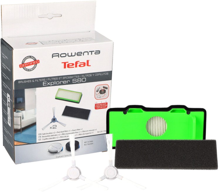 Zestaw szczotek filtrów do odkurzacza Tefal Explorer S80 ZR177001