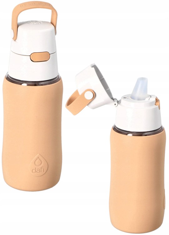 Butelka Filtrująca Dafi SOLID 0,5l CAPPUCCINO SiliconeFit widok 2.jpg