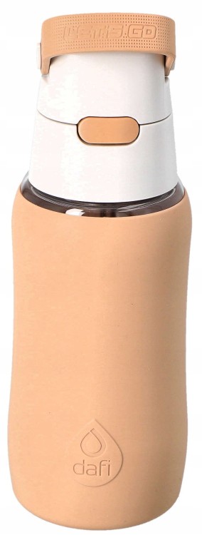 Butelka Filtrująca Dafi SOLID 0,5l CAPPUCCINO SiliconeFit widok 3.jpg