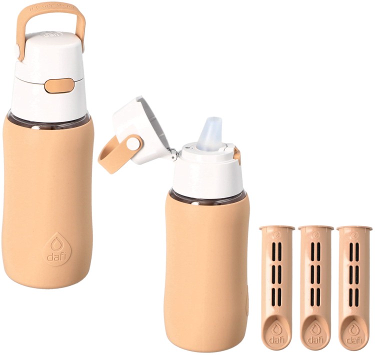 Butelka Filtrująca Dafi Solid 0,5L Cappuccino SiliconeFit + 3x filtr