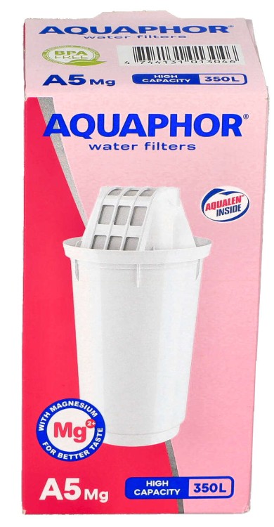 Filtr wkład filtrujący od dzbanka Aquaphor A5 Mg magnezowy opakowanie widok 1