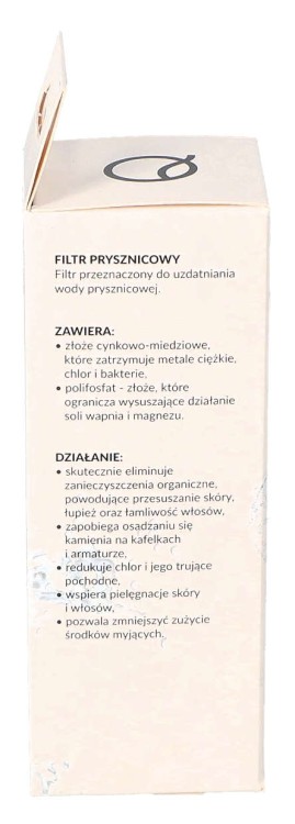 Filtr do wody prysznicowy Fit Aqua Amii AWF-SWR-P-M czarny opakowanie bok