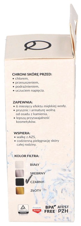 Filtr do wody prysznicowy Fit Aqua Amii pudełko bok