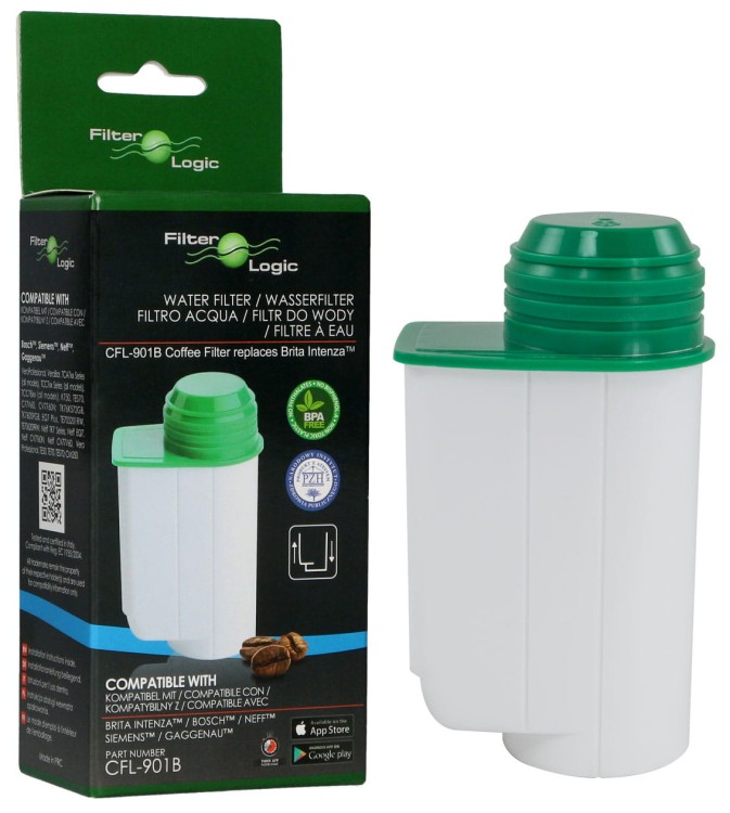 Filtr wody FilterLogic CFL-901B do ekspresu Bosch Siemens zamiennik Brita Intenza z opakowaniem.
