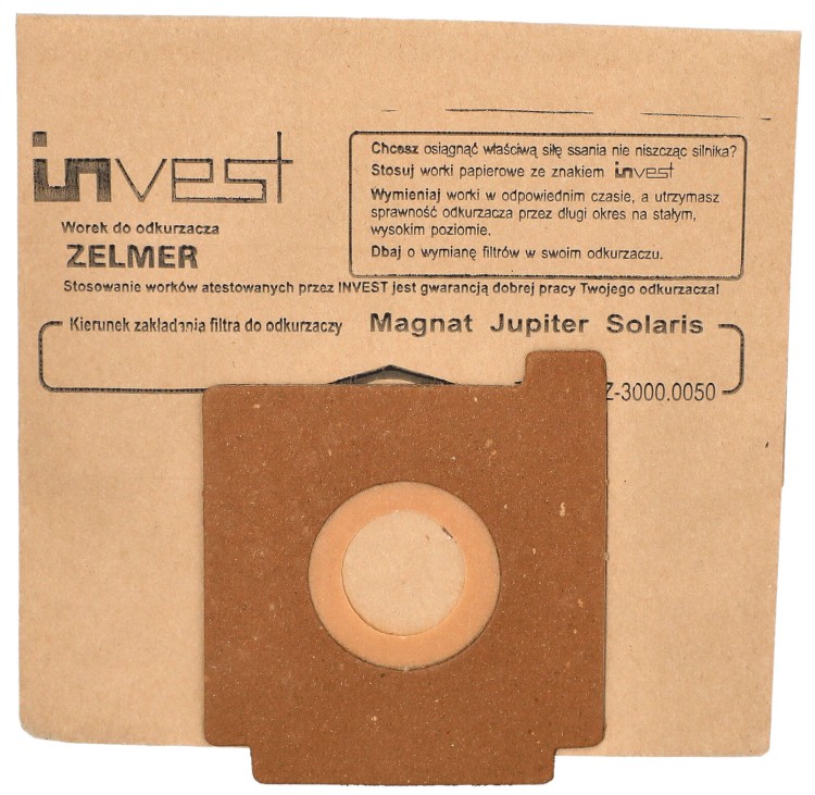Worek Invest IZ-3000.0055 do odkurzacza Zelmer Magnat Solaris Jupiter Maxim