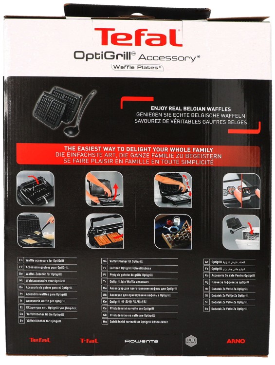 Płyty do gofrów OptiGrill Tefal XA723812 / XA724810 2 szt + chochla oryginał pudełko tył