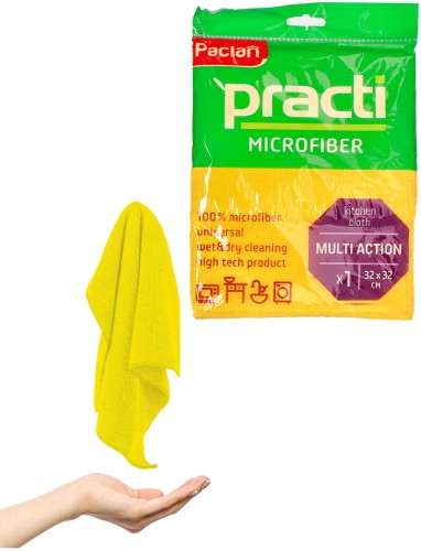 Ściereczka ścierka z mikrofibry żółta Paclan 32 cm x 32 cm