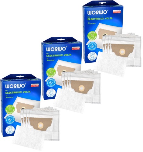 Worki do odkurzacza Electrolux Worwo ELMB02K 12 szt. + 3 filtry