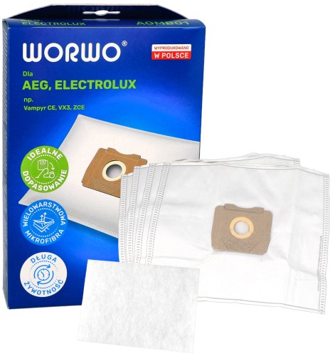 Worki do odkurzacza Aeg Vampyr Electrolux AGMB01K 4szt + filtr