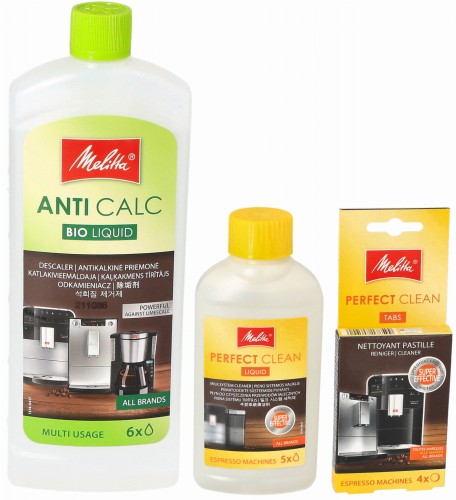 Zestaw Melitta - odkamieniacz tabletki płyn d obwodu mleka 3 szt