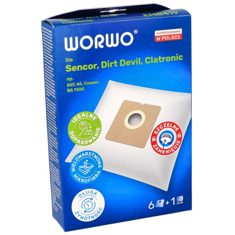 Worki syntetyczne do odkurzacza ETA DIRT DEVIL MPM EMB419K opakowanie widok 2