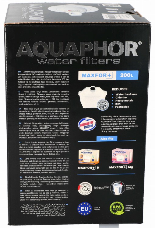 Dzbanek Aquaphor Onyx biały 4,2 L - pudełko bok