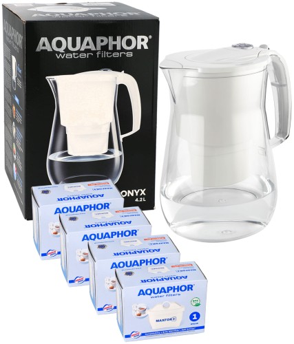 Dzbanek Aquaphor Onyx biały 4,2 L + 4 filtry