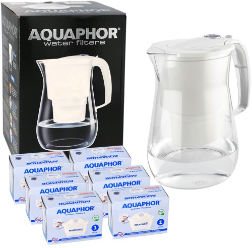 Dzbanek Aquaphor Onyx biały 4,2 L + 6 filtrów