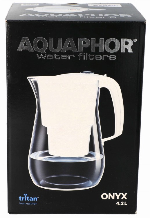 Dzbanek Aquaphor Onyx biały 4,2 L - pudełko przód
