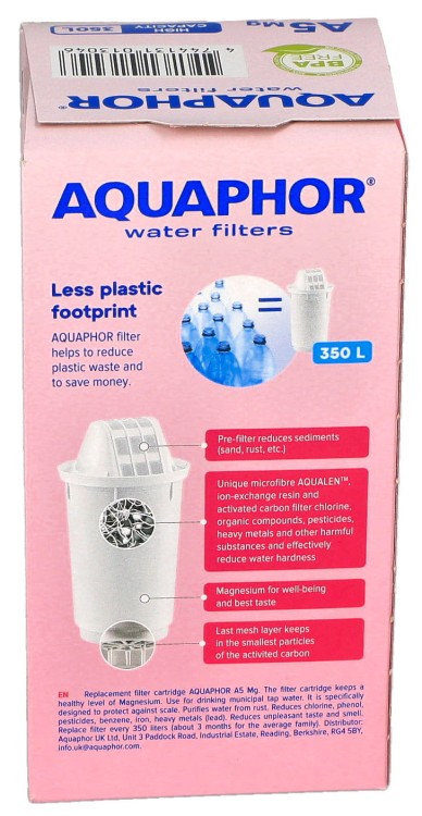 Filtr wkład filtrujący od dzbanka Aquaphor A5 Mg magnezowy opakowanie widok 2