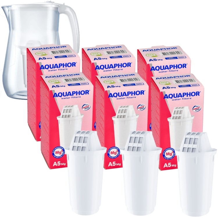 6 x filtr wkład filtrujący od dzbanka Aquaphor A5 Mg magnezowy