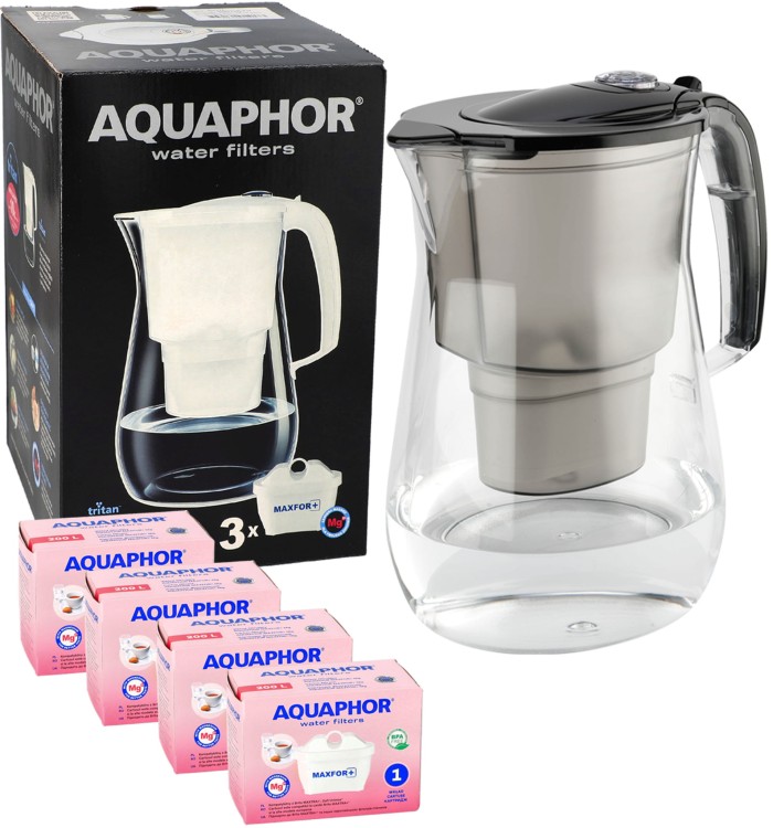 Dzbanek filtrujący wodę Aquaphor Onyx 4.2 l + 4x filtr Mg czarny