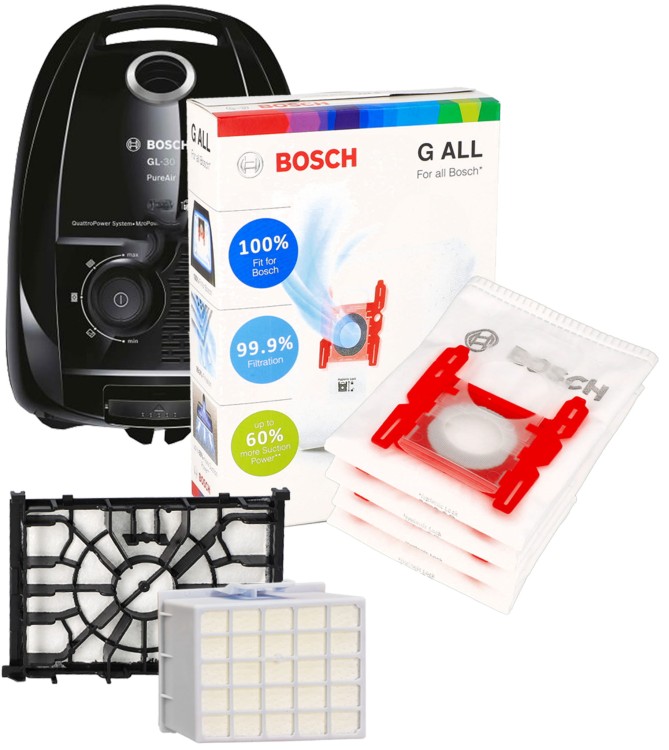 Worki do odkurzacza Bosch G ALL 4 szt + zestaw filtrów do GL-30 miniatura