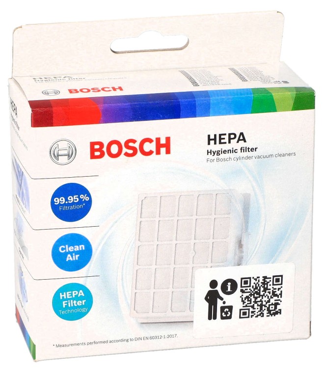 Filtr hepa Bosch BBZ156hf pudełko przód
