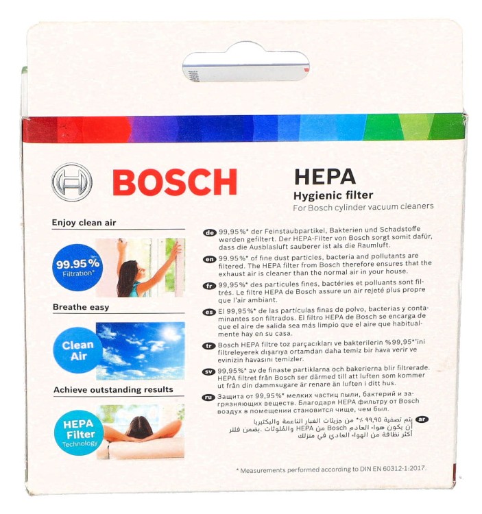 Filtr hepa Bosch BBZ156hf pudełko tył