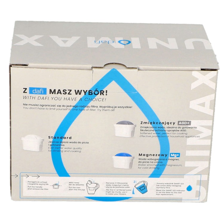 Filtr do wody Dafi Unimax Mg+ magnezowy oryginalny opakowanie widok 3