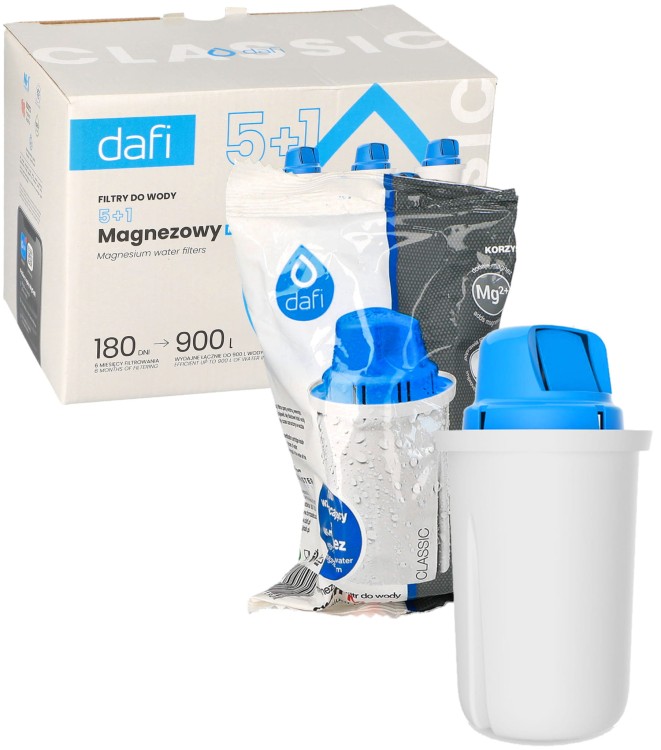 Filtr do wody Dafi Classic Mg+ magnezowy oryginał x6