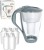 Dzbanek filtrujący Dafi Crystal led szklany stalowy + 5 filtrów classic