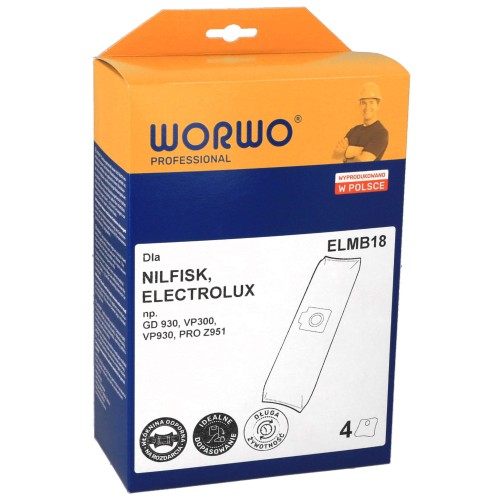 Worki do odkurzacza Electrolux Karcher Nilfisk ELMB18 EL26 - pudełko przód