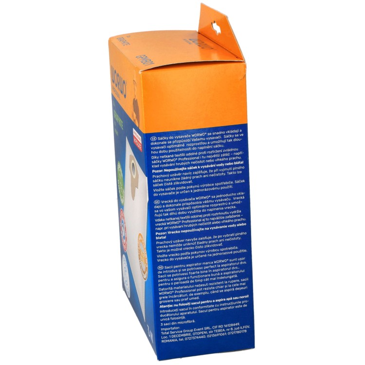 worki odkurzacza GRAPHITE 59G607 Worwo GPMB01 3 sztuki - bok opakowania, widok2