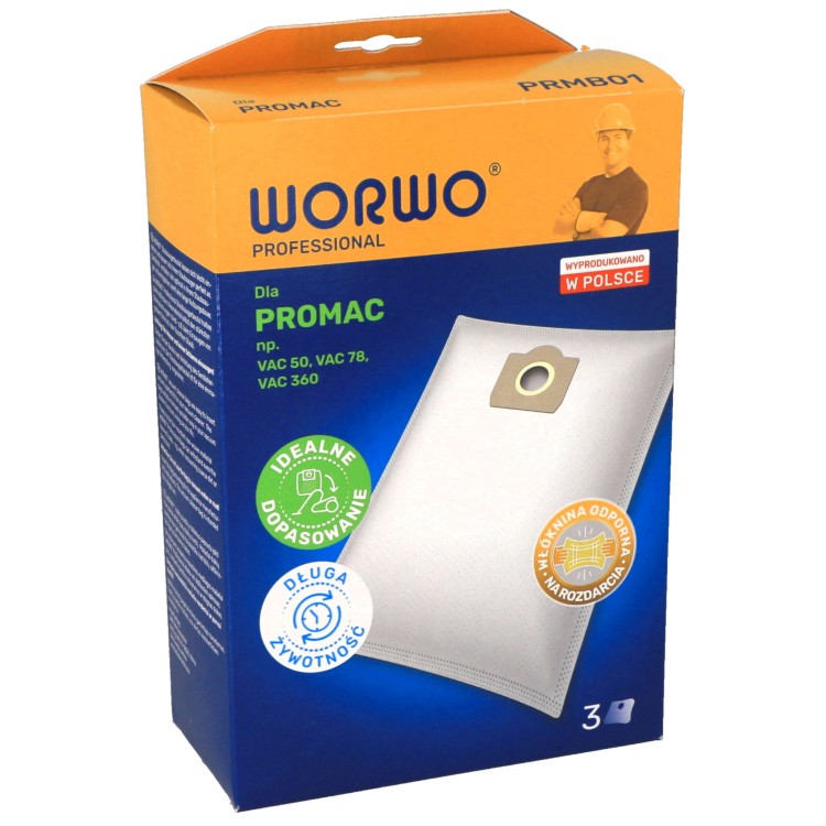 Worki syntetyczne do odkurzacza Karcher WD5 WD6 PRMB01 - opakowanie przód