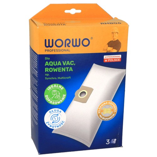 Worki do odkurzacza Rowenta ZR804 Karcher RMB06 3 szt - pudełko przód