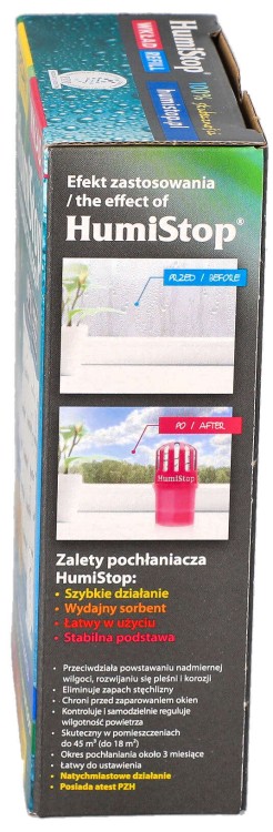 Wkład filtra wilgoci do pochłaniacza Humistop neutralny oryginał 280g - opakowanie bok2