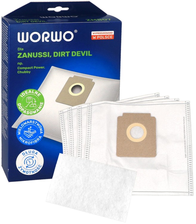 Worki do odkurzacza Zelmer XS XS01Z011 DOT VC 1002 CL02 4 szt