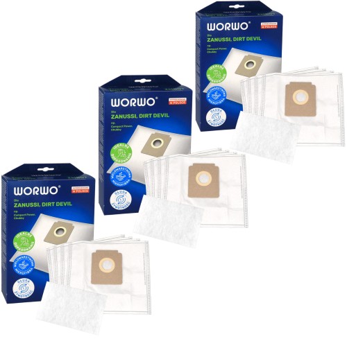 Worki do odkurzacza Zelmer XS XS01Z011 DOT VC 1002 CL02 12 szt + 3 filtry wlotowe