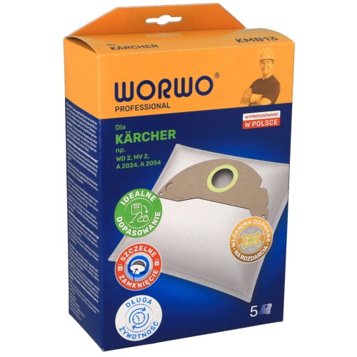 Worki do odkurzacza Karcher WD 2.200 6.904-322.0 KMB13K opakowanie przód