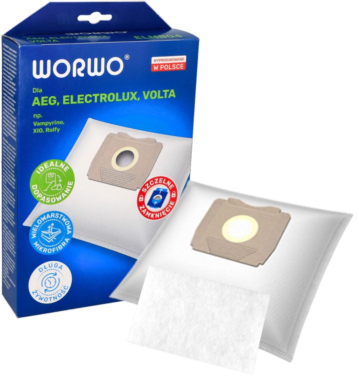 Worki do odkurzacza Electrolux E51 E53 XIO AEG ELMB04K 4 szt
