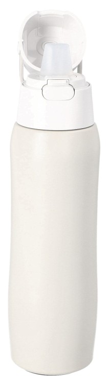 Butelka termiczna Bidon z filtrem Dafi Solid Steel Cold Perłowa 800 ml - butelka otwarta przód