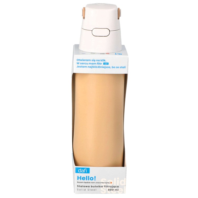 Butelka filtrująca termiczna Dafi Solid Steel Cold Cappuccino 800 ml - w opakowaniu przód
