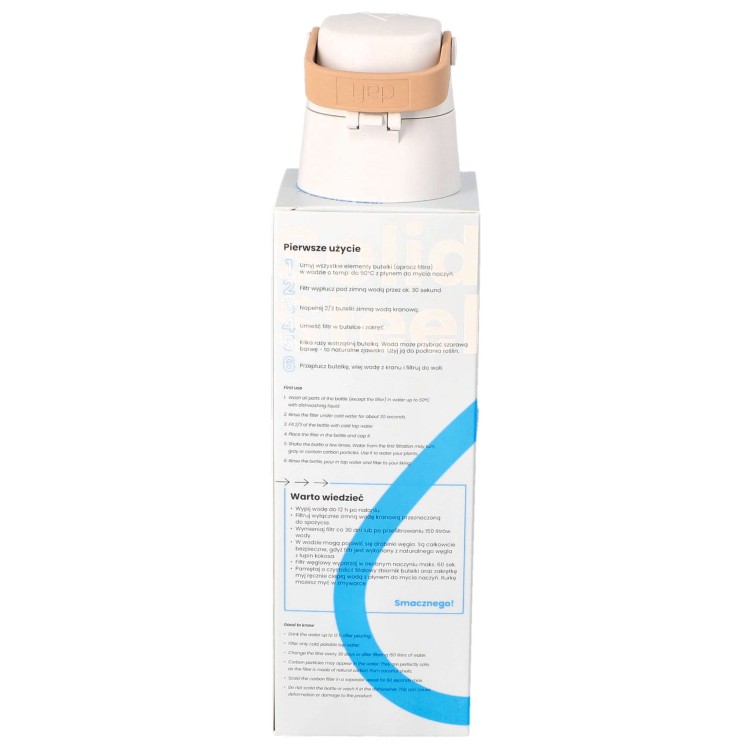 Butelka filtrująca termiczna Dafi Solid Steel Cold Cappuccino 800 ml - w opakowaniu tył