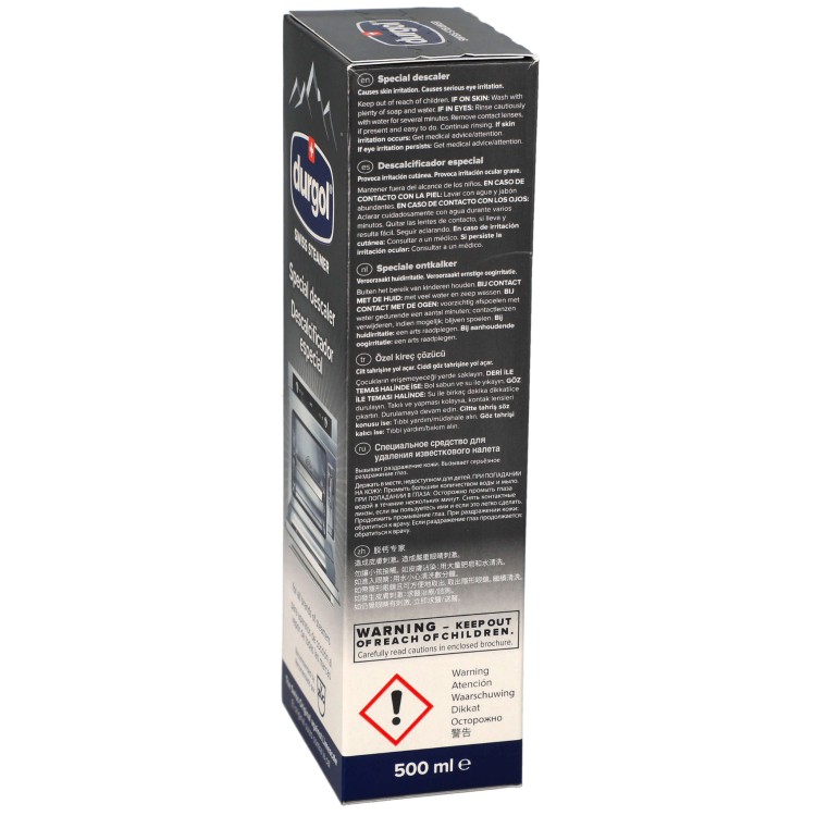 Odkamieniacz Durgol do piekarników parowych Electrolux Samsung 500ml - opakowanie bok.jpg