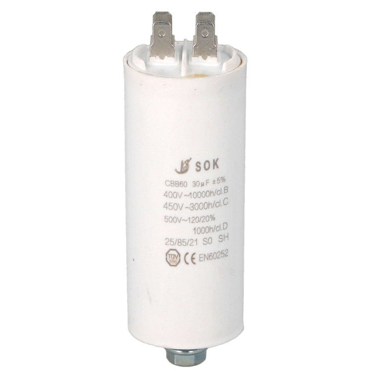 Kondensator rozruchowy do silnika 30uF 450V CBB60