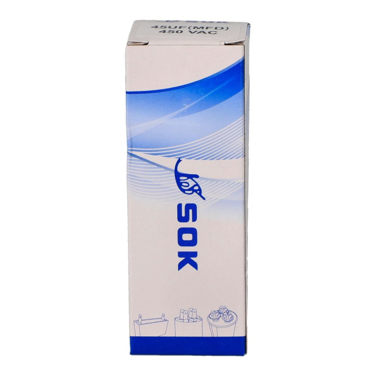 Kondensator rozruchowy do silnika 45uF 450V CBB60 - pudełko