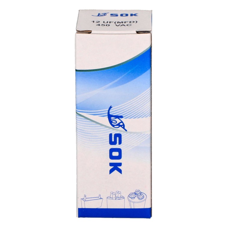 Kondensator rozruchowy do silnika 12uF 450V CBB60 - pudełko
