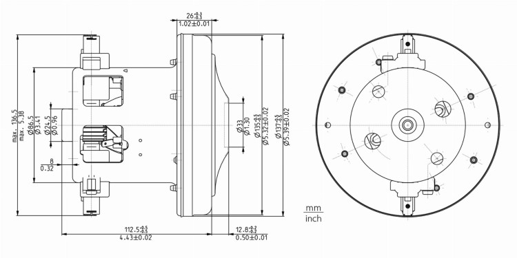 Silnik turbina Electrolux 1131503052 1600W - schemat