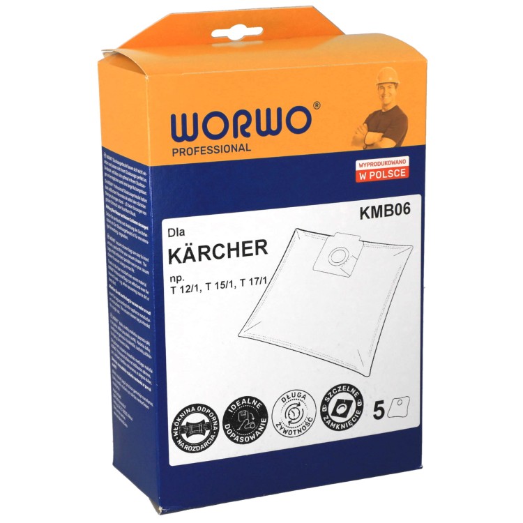 Worki do odkurzacza Karcher T12/1 T15/1 6.904-312 KMB06K 5szt
